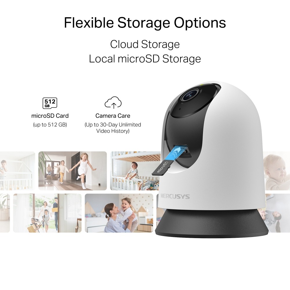 MERCUSYS MC200 Pan/Tilt Home Security Wi-Fi Camera - Image 4