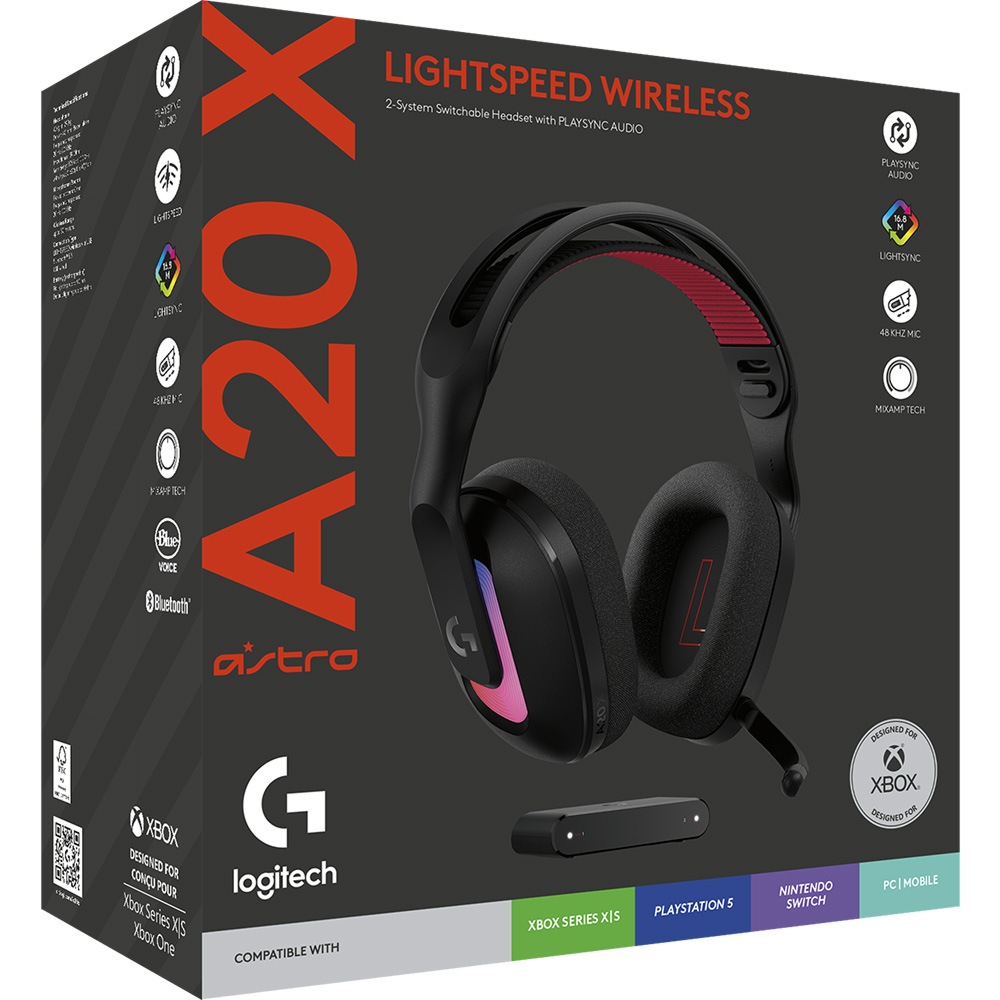 Logitech G ASTRO A20 X LIGHTSPEED Wireless Gaming Headset