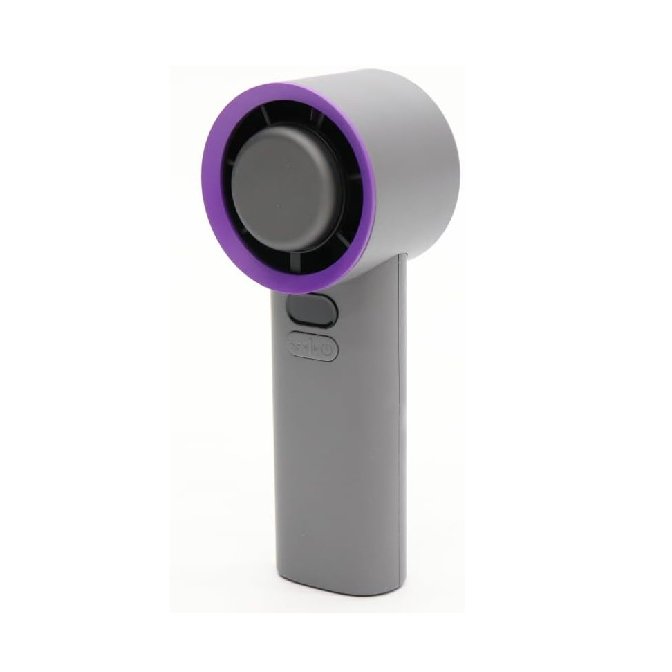 HIRO HDL-3907 100-Speed Portable Cooling Fan (Grey/Purple)