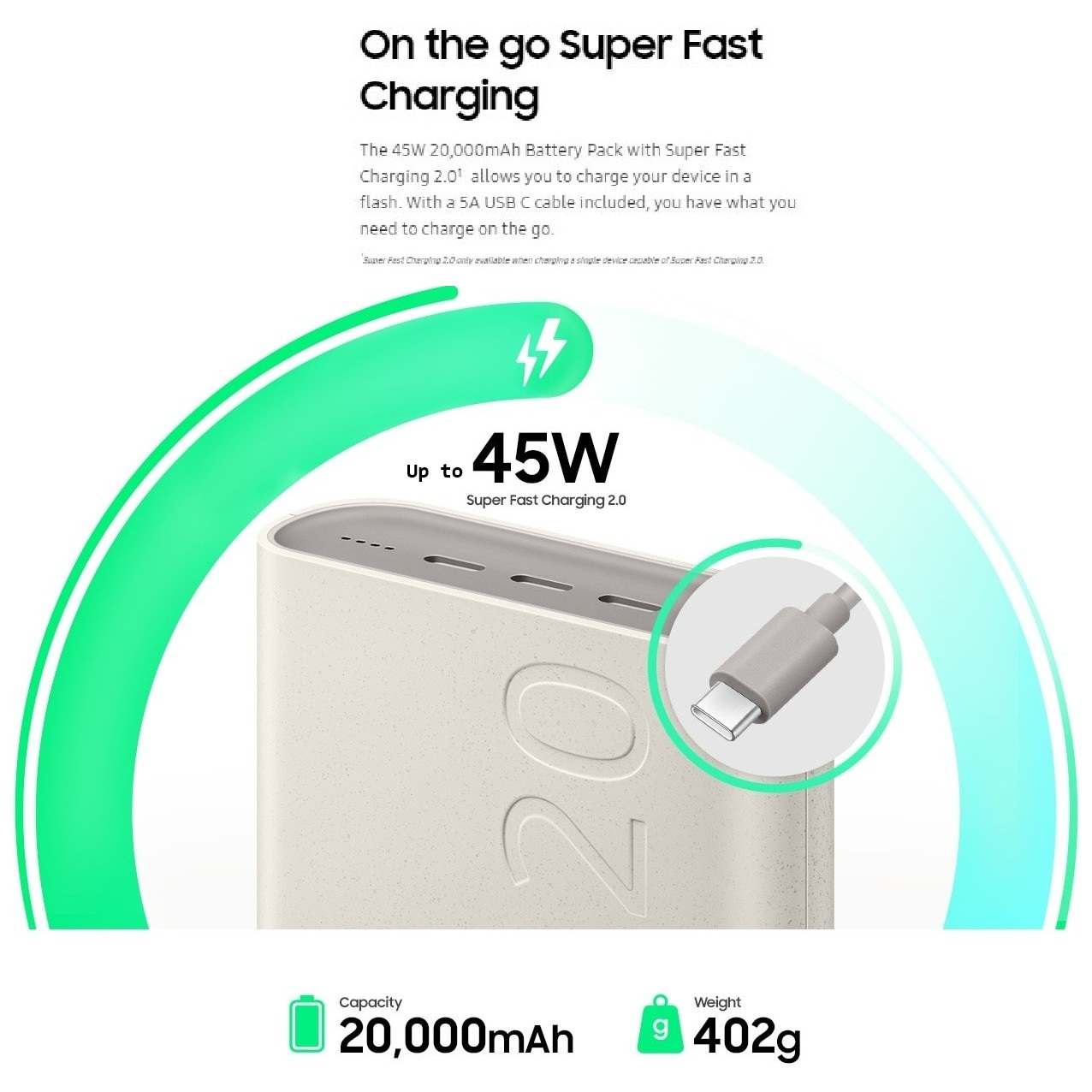 Samsung 45W Battery Pack 20,000mAh - Image 3