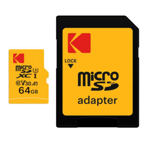 Kodak microSDXC UHS-I U3 V30 A1 Memory Card – 64GB